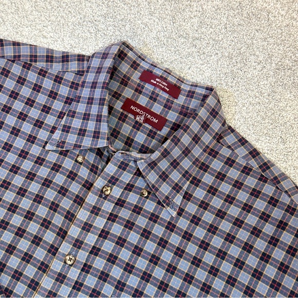 Nordstrom Other - Nordstrom‎ Men’s 100% Cotton Button Down Grey Blue Size XLL